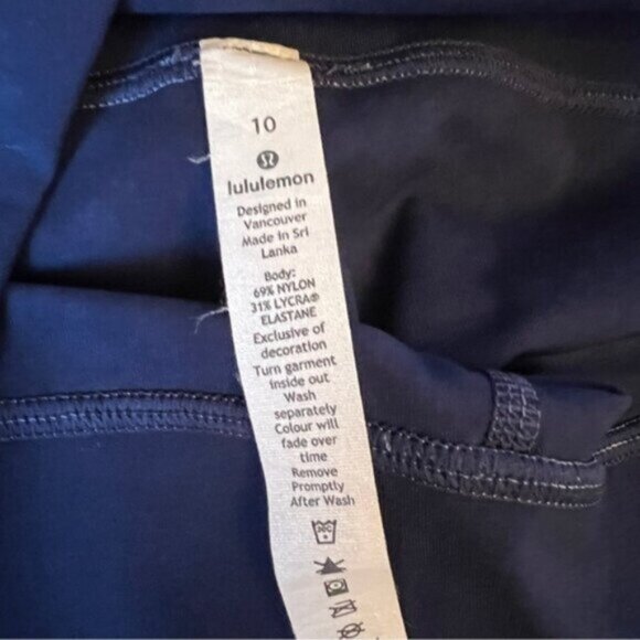 Lululemon 2020 Wunder Under Crop High-Rise *Spray 21" Indigo Spray Mineral Blue - Picture 8 of 14